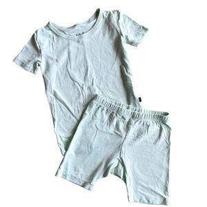 Kyte Baby Bamboo Short Sleeve PJs Pajamas Set, Green - Size 3T